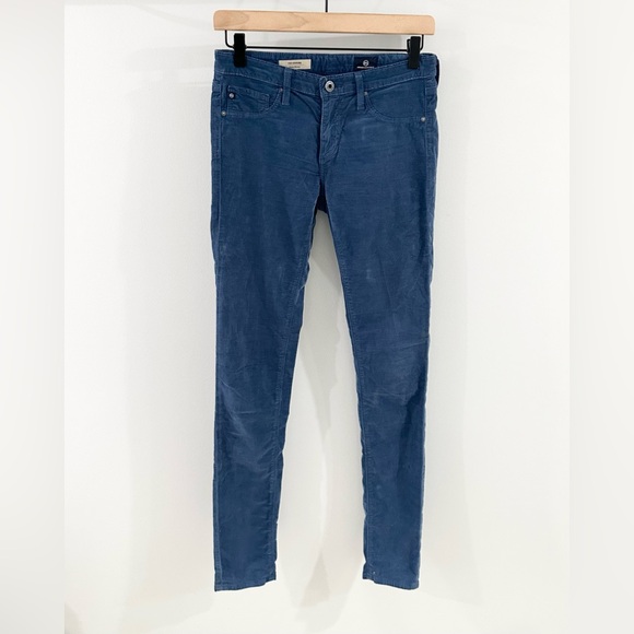 AG Adriano Goldschmied ‘The Legging’ Super Skinny Corduroy Pants Blue Size 26R - Picture 2 of 6